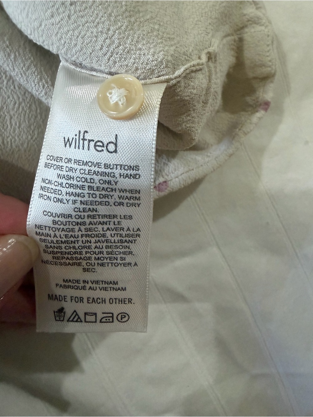 Wilfred Cream Crop Top with Pink Floral Print - Picture 7 of 7